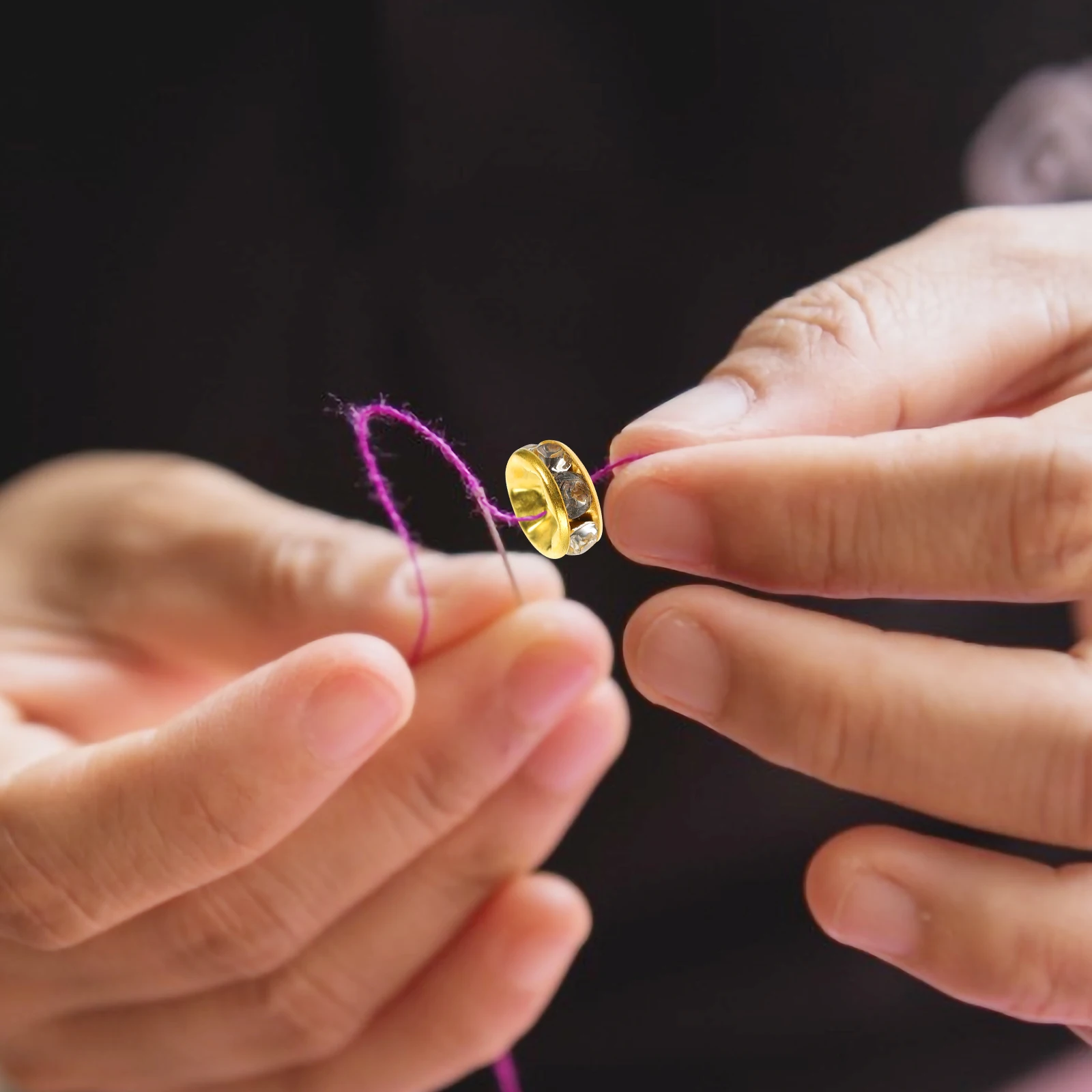 

250pcs Jewelry Spacer Beads Wheel-Shaped Golden Loose Charms For Diy Crafts Durable Round Jump Rings Handmade Beads