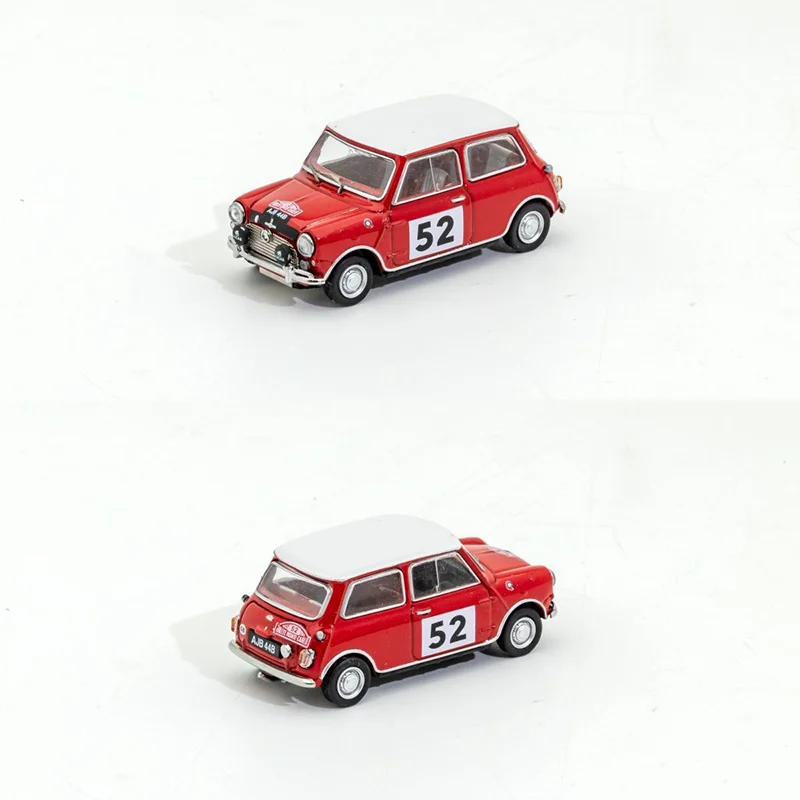 Gcd 1:64 Mini Cooper Monte Carlo Racing Simulation Alloy Miniature Die-Cast Car Model Customization Toy Collection Ornament Gift