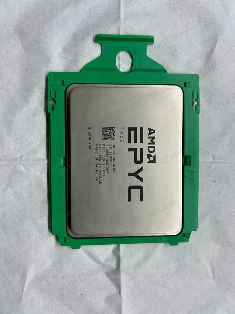 7K62 SP3 Socket CPU 48C96T 2.6GHz 240W DDR4 Support H11SSL-i H11DSI H12SSL-i MZ01-CE1 Server Mainboard Used Pulled Chip