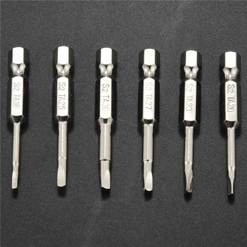 A50i 12pçs pontas de parafuso triangular de aço s2, chave de fenda magnética, cabeça de parafuso triangular antiderrapante 1.8/2/2.3/2.5/2.7/3mm