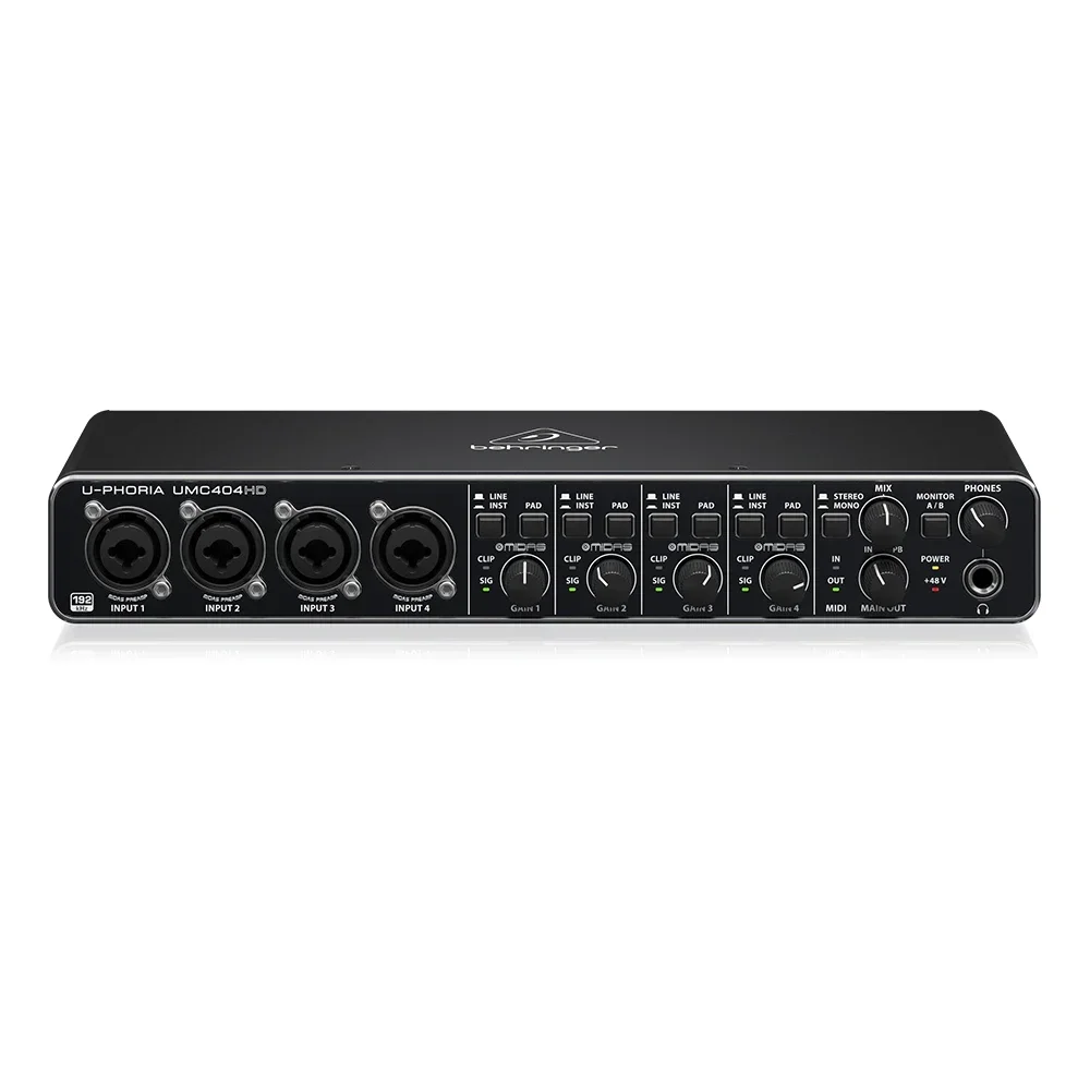 

Behringer UMC404HD Sound Card 4*4 USB Audio/MIDI Interface With Midas Mic Preamps Studio Music Equipment