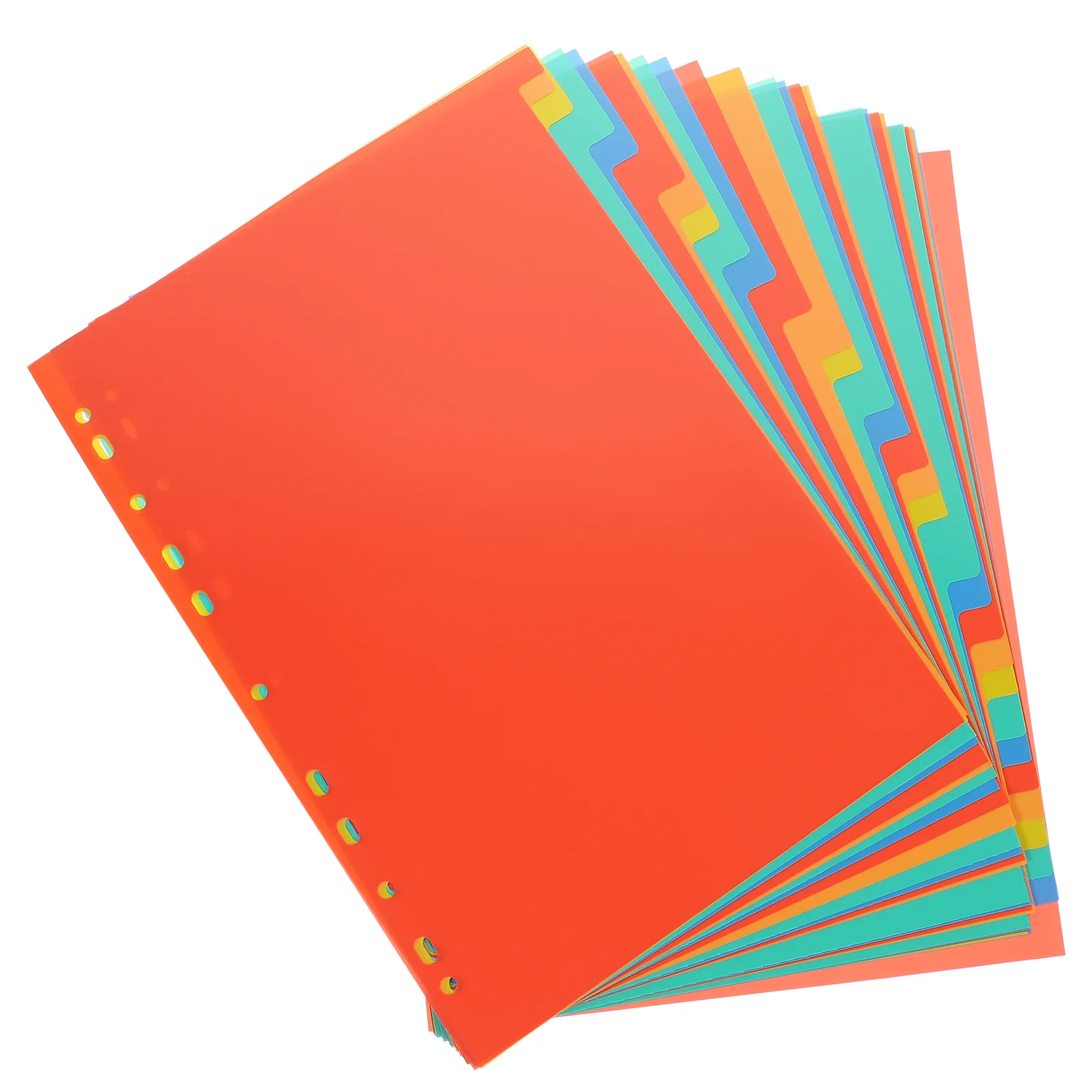 31 Sheets 11 Holes Dividers Folders File Page Separator Classification Tab Binder with Tabs Paper Blank Travel