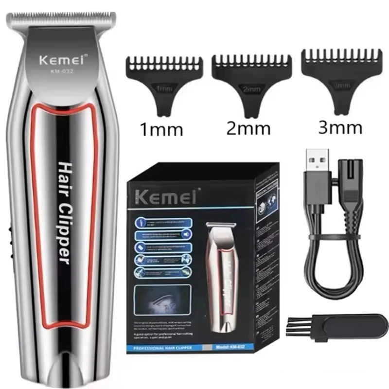 

Kemei Professional Hair Trimmer Electric Beard Trimmer For Men Hair Clipper Hair Cutter Machine Haircut Grooming Kit KM-032