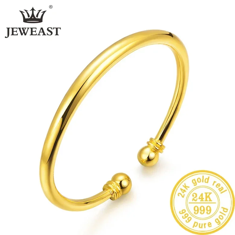 24K Pure Gold Bracelet Real 999 Solid Gold Bangle Upscale Beautiful Romantic Trendy Classic Jewelry Hot Sell New 2025