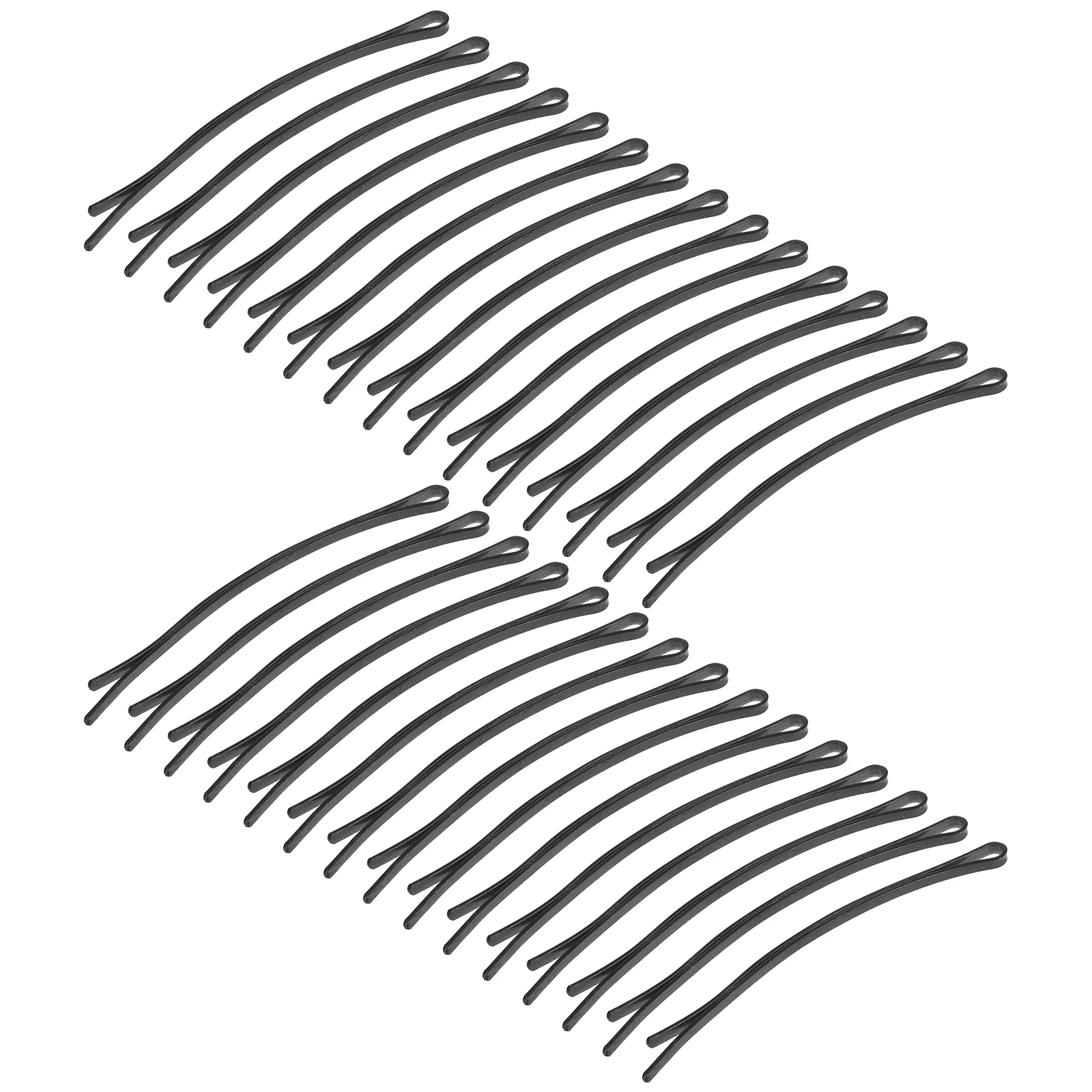 

100Pcs Thick Hair Bobby Pins 3.34 Inch Black Curved Metal Clips for Women Updos Chignons Non-Slip Functional Hair Styling