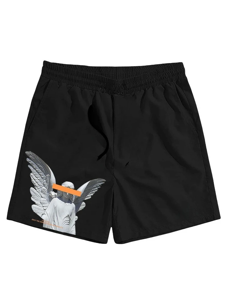 

Summer Sports Shorts Men's and Women's Quick-drying Ice Silk Thin Men's Designer Printed Shorts Drawstring Waist Cool Athletic