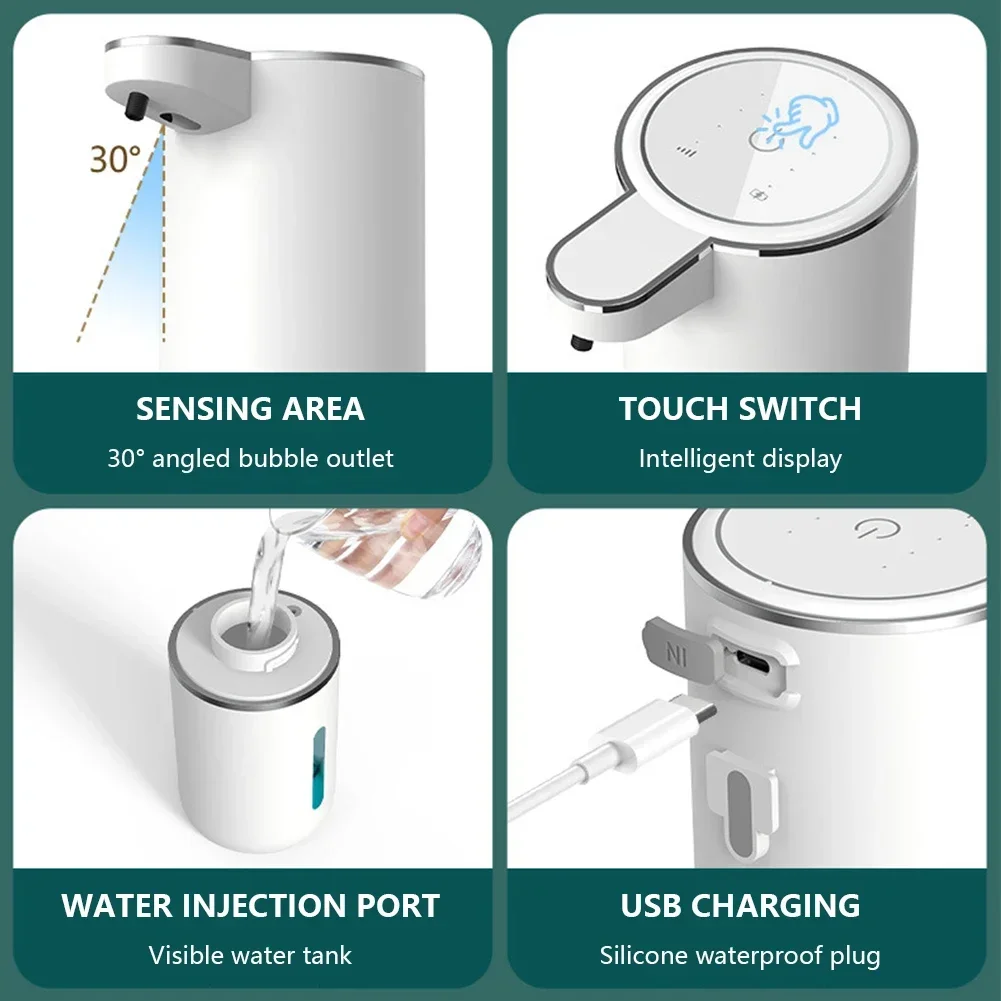 Xiaomi 380ML Automatic Foam Soap Dispenser Bathroom Smart Washing Hand Machine With USB Charging High Quality White Soap Pump