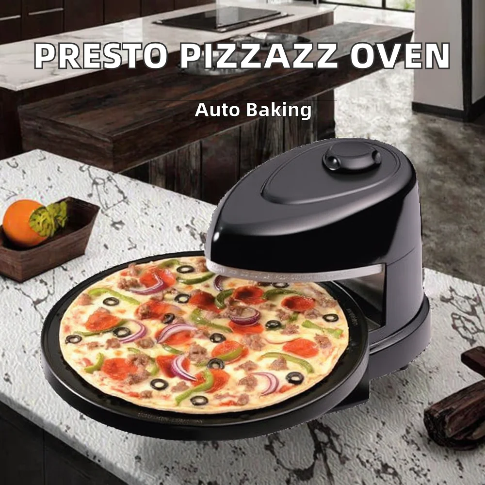 Presto Pizzazz Plus Electric Automatic Rotating Convection Baking Oven Black Class a Outdoor Household Use