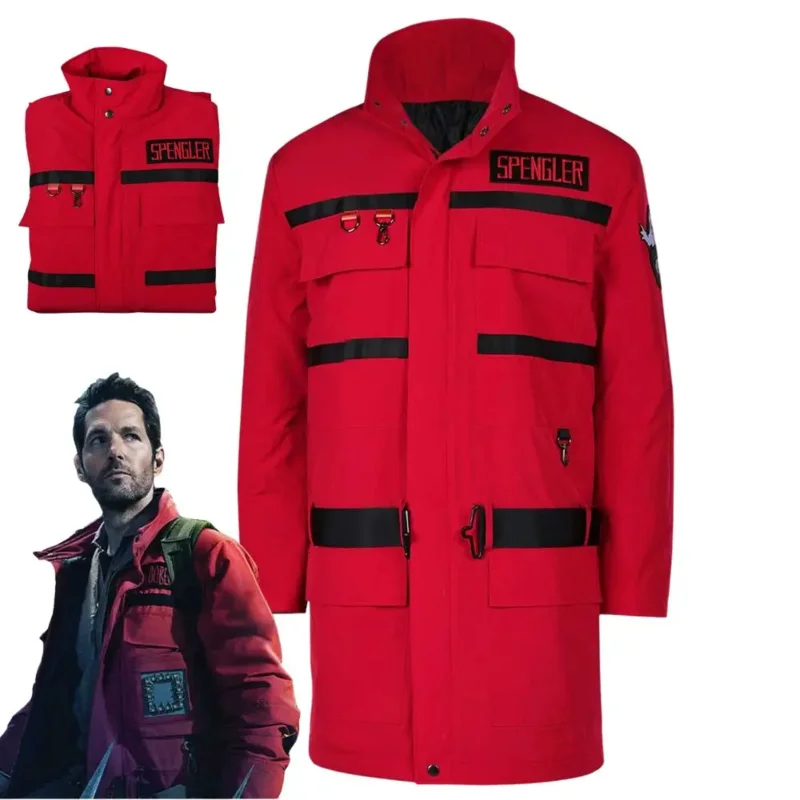 

Костюм Ghost Cosplay Busters 2, костюм Гробовсона «Холодное сердце», красное пальто для мужчин и женщин, наряды на Хэллоуин, карнавал, маскировочный костюм