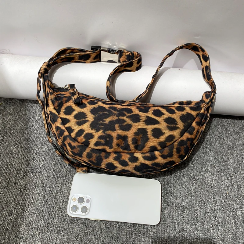 Leopard Print Printing Hobos Bags For Women Luxury Designer Handbag Purses 2024 New In Fashion Large Capacity Underarm Shoulder