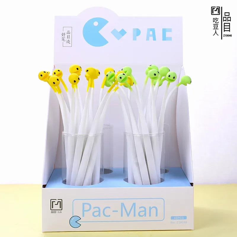 48PCS Creative Cute Funny Cartoon Gender-neutral Pen Black Student Supplies Stationery Office Signature Pen