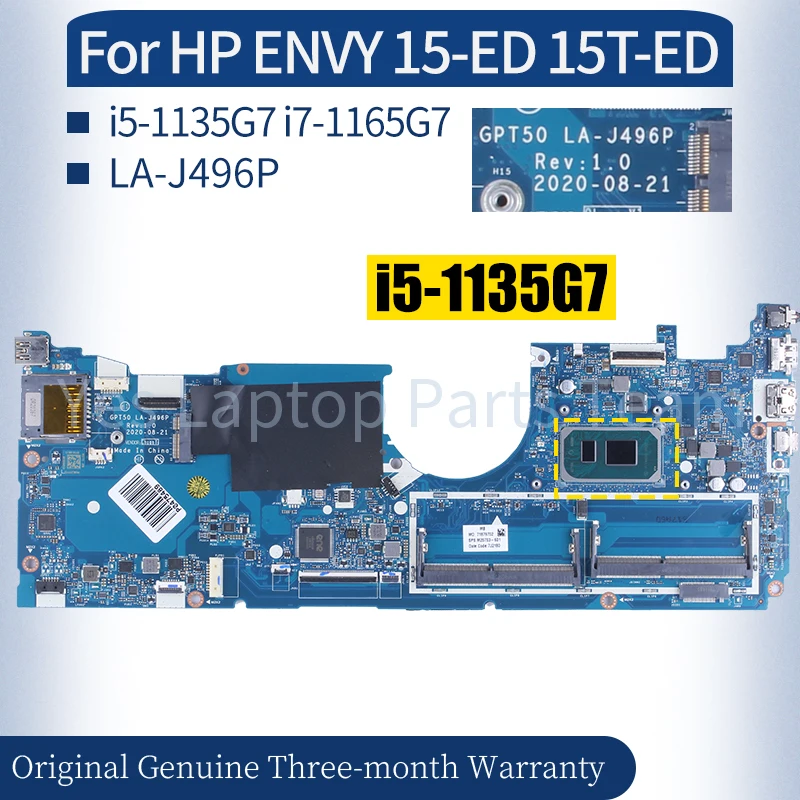 

LA-J496P For HP ENVY 15-ED 15T-ED Laptop Mainboard M20700-601 M20704-601 M20700-601 i5-1135G7 i7-1165G7 Notebook Motherboard