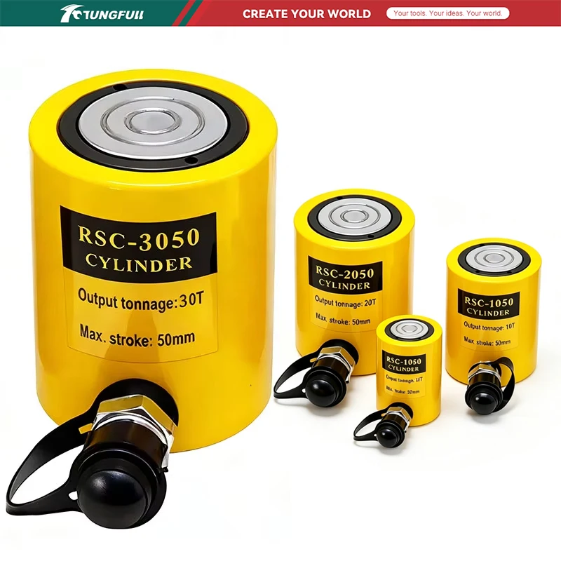 Short Hydraulic Ram Cylinder 10‑30Ton 50mm Stroke Separate Hydraulic Lifting Jack For Machinery Repair