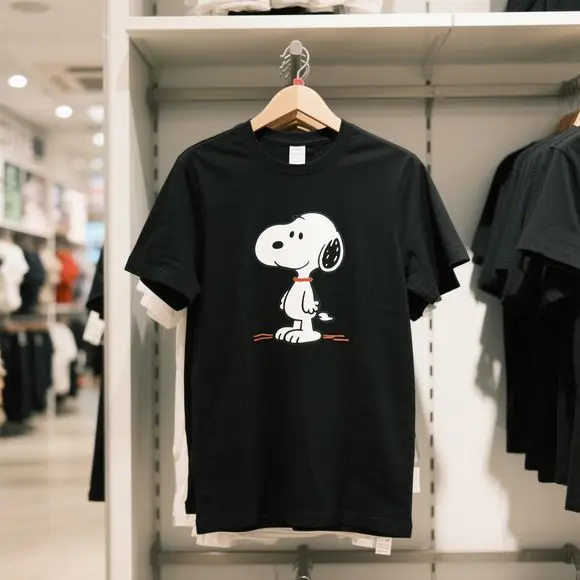 

Summer Fashion Snoopy Cartoon Printed Men's and Women's T-Shirts High Quality Cotton Casual Sports Short Sleeves
