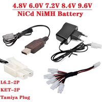 2.4v 3.6v 4.8V 6.0V 7.2V 8.4V 9.6V NiCd NiMH Battery Charger For RC toys Car Boat Tank battery with Tamiya Kep-2p Plug charger