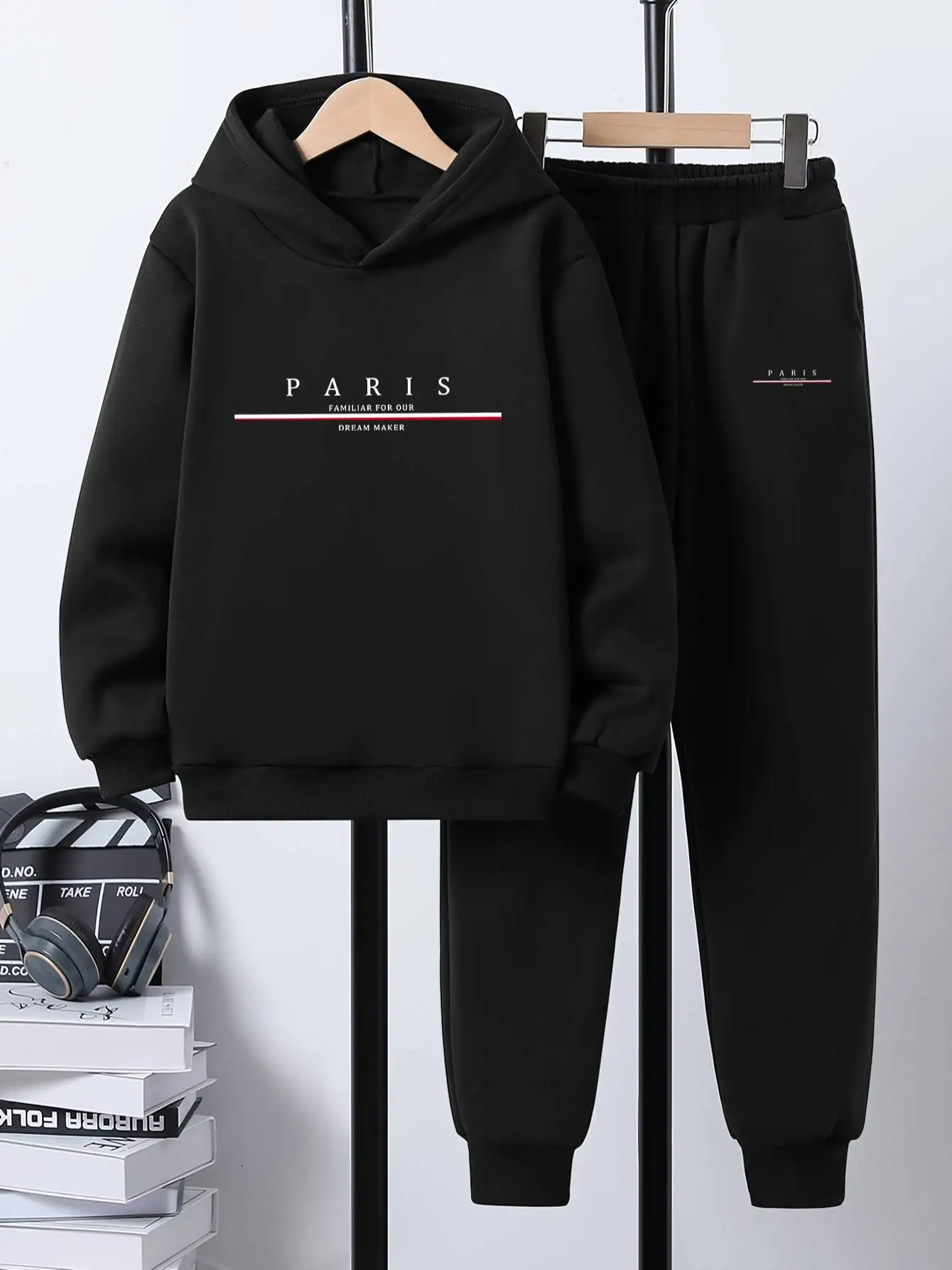 Holiday Special Back-to-School Season: Trendy and Luxurious Two-Piece Hoodie Set for Boys and GirlsCasual, Comfortable, and Soft
