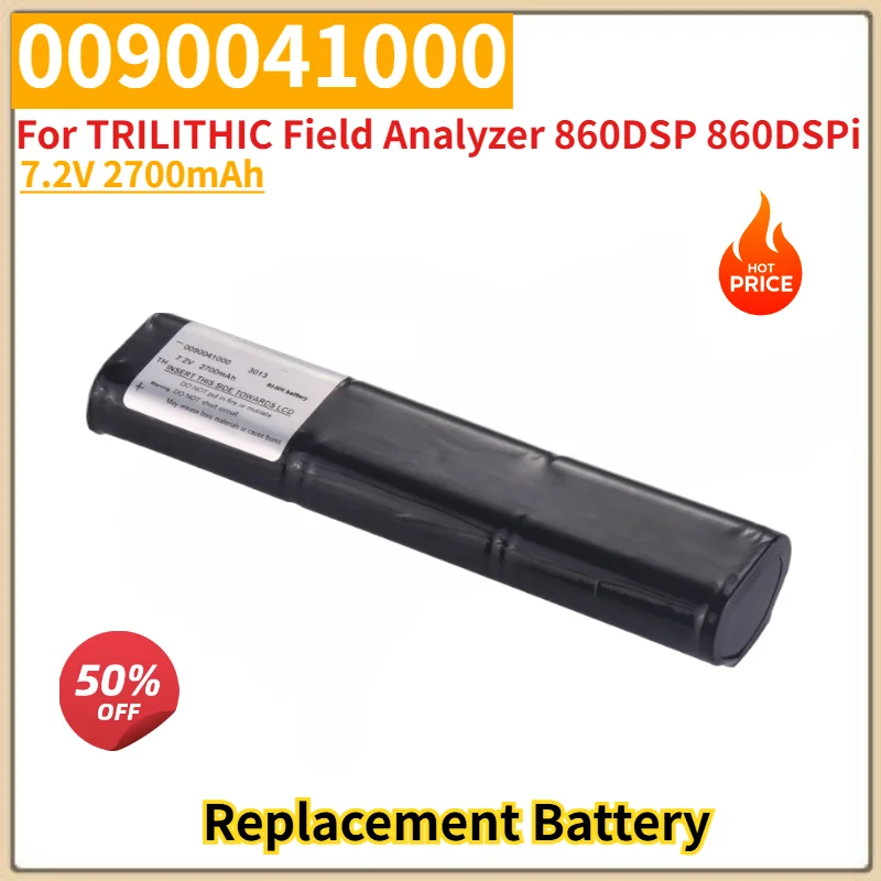 7.2V 2700mAh High Quality Battery 0090041000 for TRILITHIC Field Analyzer 860DSP 860DSPi Brand New Replacement Battery