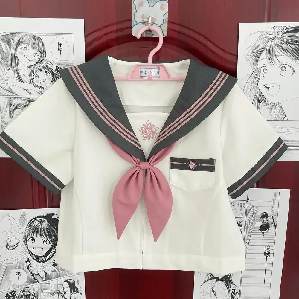 JK uniformpak Japanse college-stijl zoet matrozenpakje met lange en korte mouwen, geplooide rok, mode-schooluniform