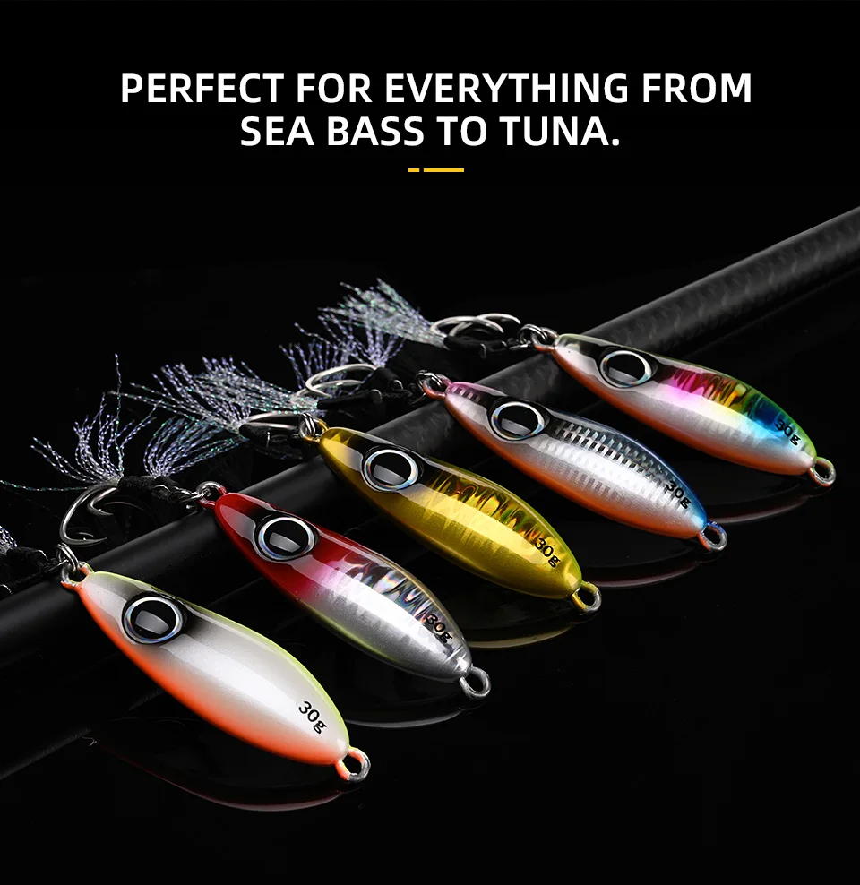 BLUX Flyspoon Metall Jig Löffel Angelköder 30G Künstlicher Köder Shore Hard Slow Jigging Longcast Wolfsbarsch Thunfisch Salzwasser Tackle – Detail 5