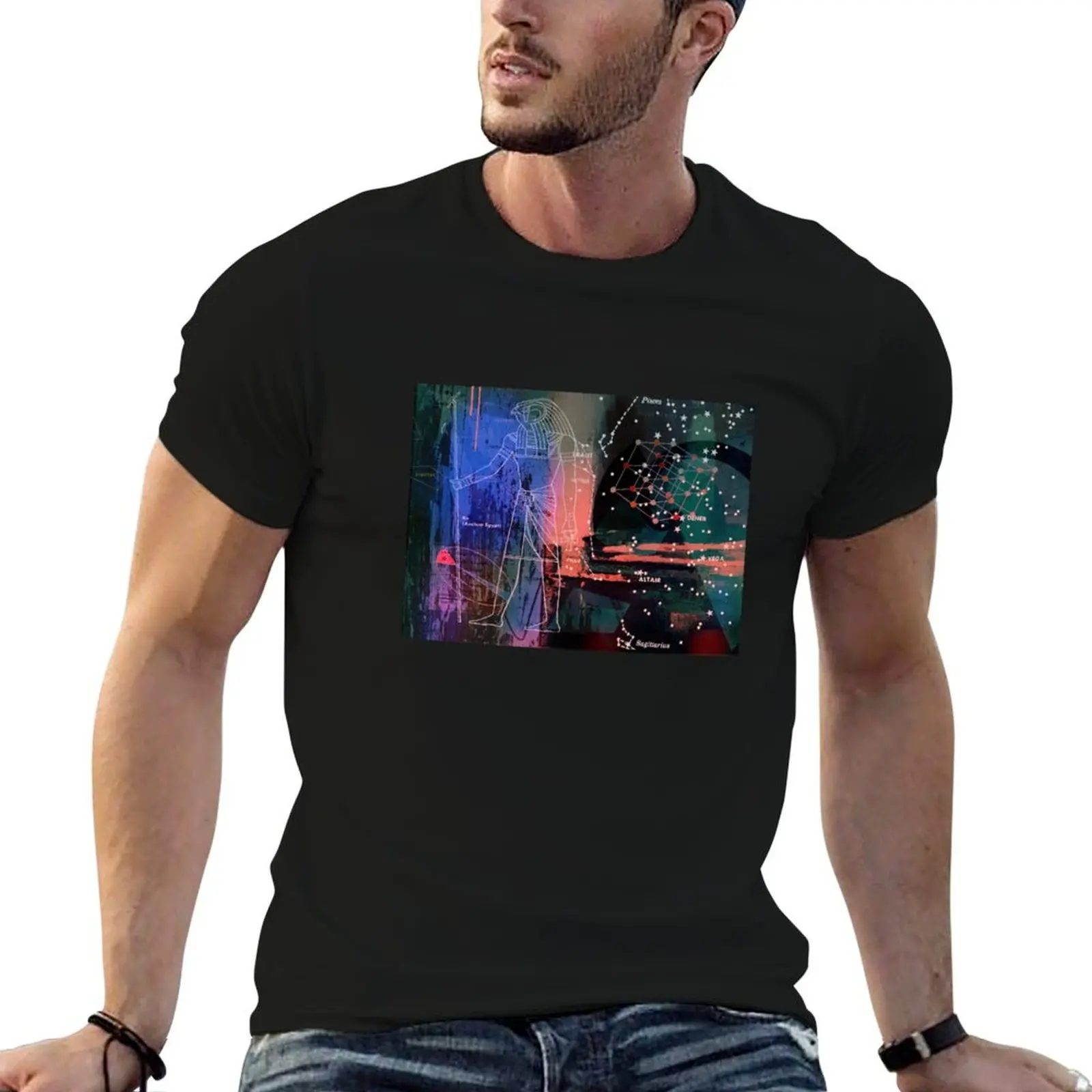 Cosmic Tribute to Robert Rauschenberg T-Shirt Durable Work Wear T-Shirt