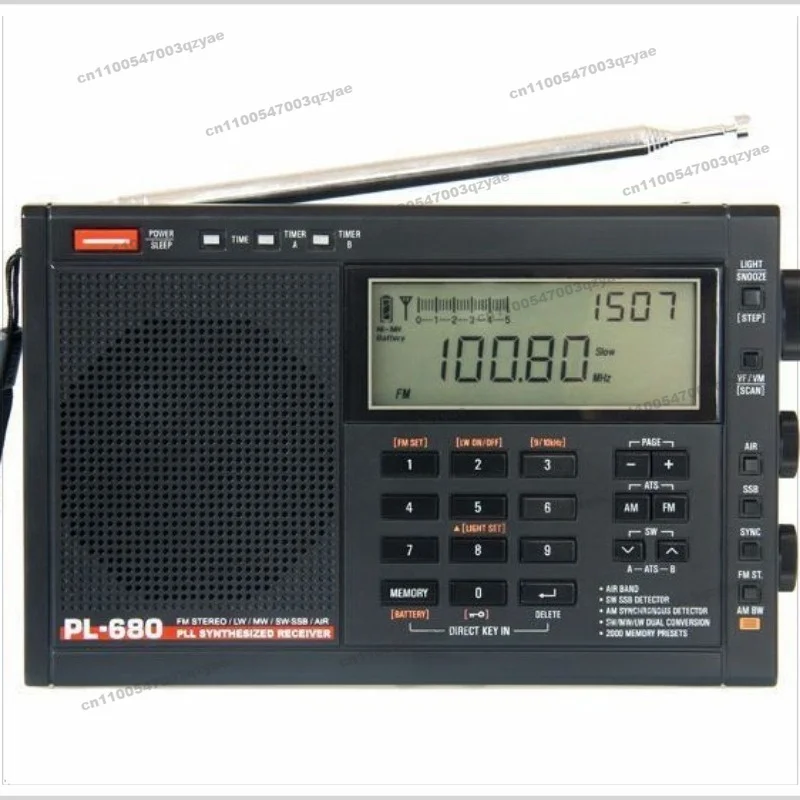 PL-680 Portable Full-band Digital Secondary Frequency Conversion Aviation Shortwave Enthusiast Charging
