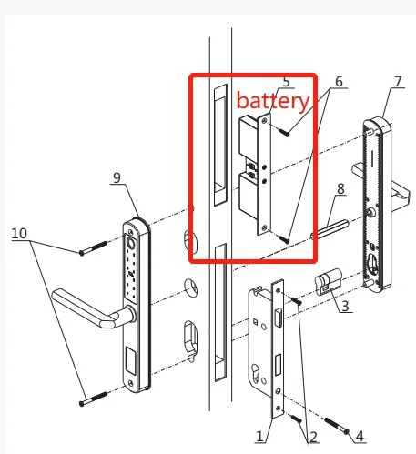 Double sides Password Smart Aluminum door lock Euro 3085 mortise ttlock card Pincode digital Door Lock for broken bridge Door