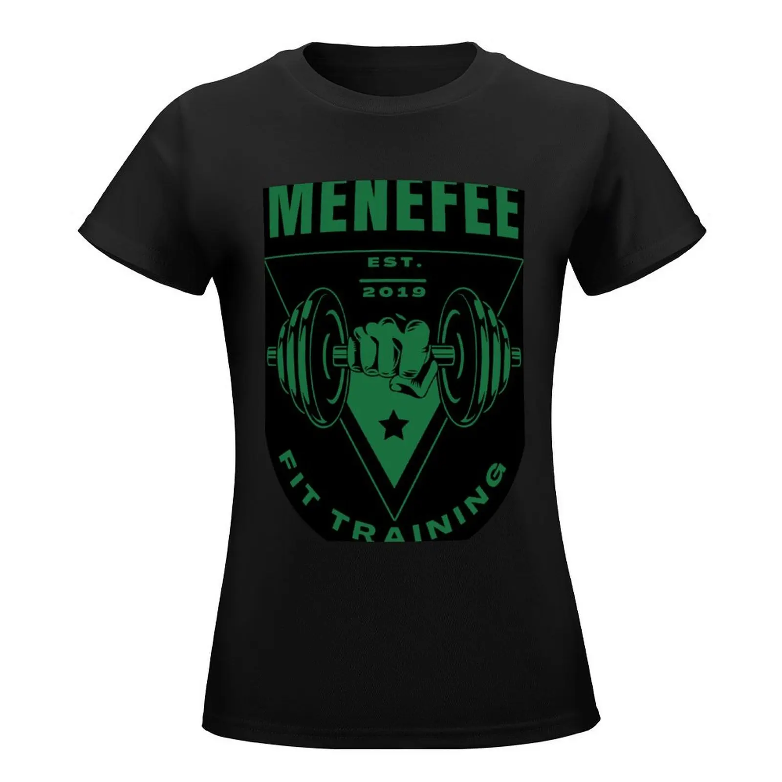 Menefee Fit Training Logo T-Shirt oversized Aesthetic clothing summer tops Blouse Womens clothing