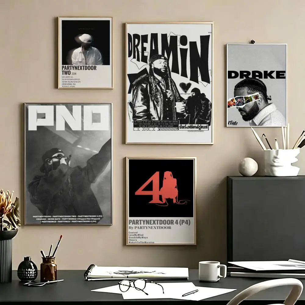 music PARTYNEXTDOOR Poster Poster HD Self Adhesive Waterproof Art Print Wall Decor for Bedroom Living Room Home Gift