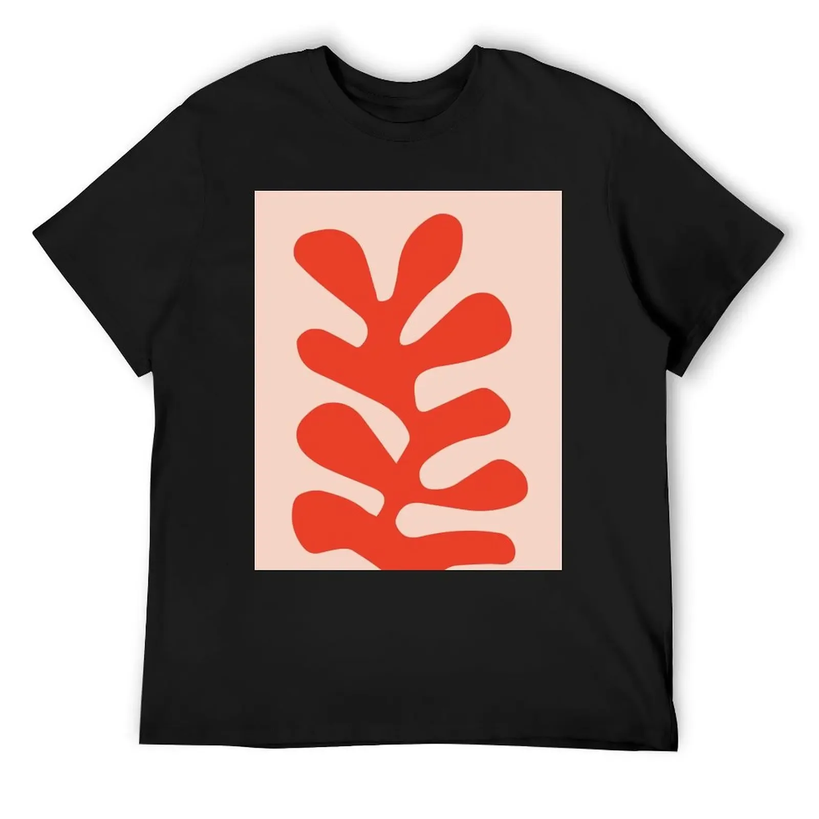

Henri Matisse - Leaf Cutout - Papier Découpés - Red T-Shirt summer 2025 customizeds T-shirts oversize slim fit t shirts for men