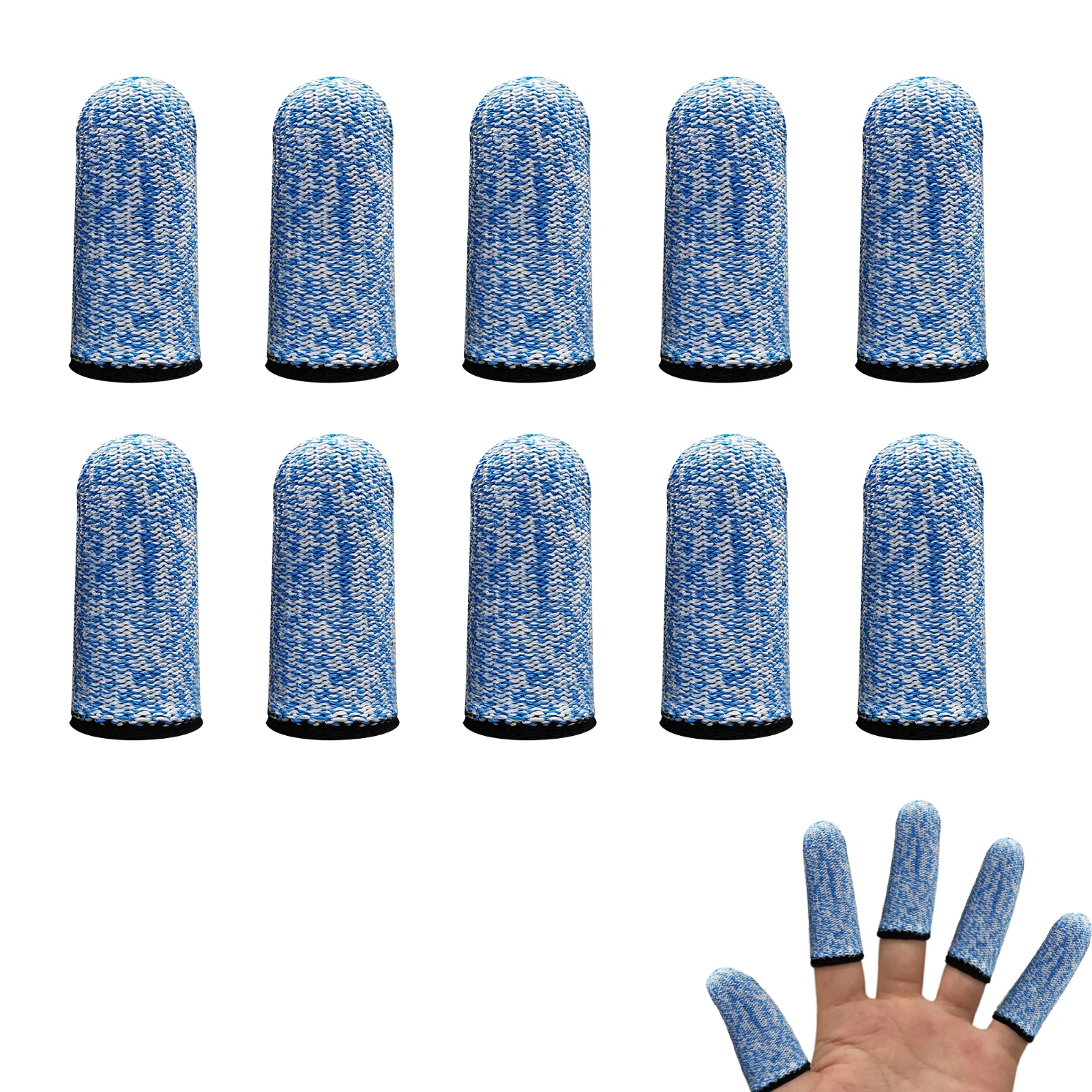 10pcs Breathable Cut Resistant Elastic Finger Cot Kitchen Daily Reusable Lightweight For Work Non Slip Sculpting Wear Resistance