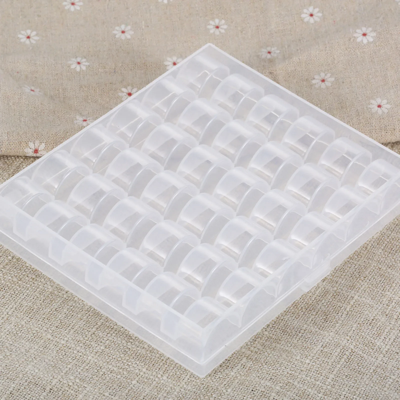 36 Slots Empty Bobbins Spools Box Sewing Machine Plastic Storage Box For Home Sewing Accessories Tools