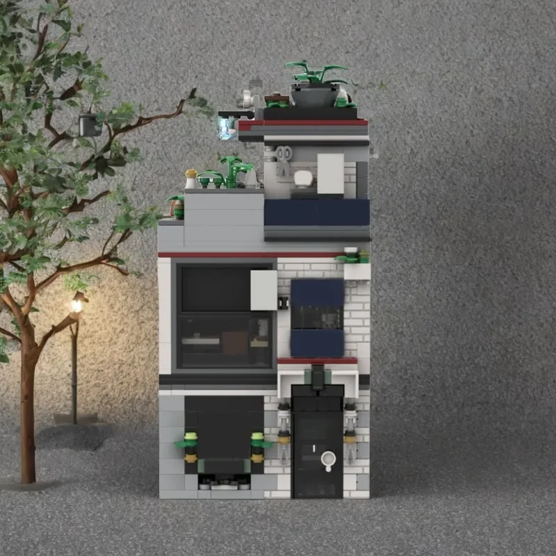 Modèle de construction modulaire à la mode, 987 pièces, avec magasin de vêtements, Studio de conception et blocs de construction pour Salon de coiffure