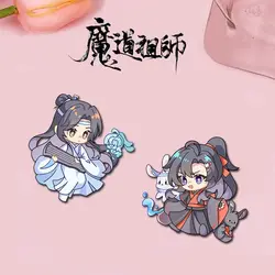 Lan Wangji Wei Wuxian Badges Pins Anime Mo Dao Zu Shi Women Brooch Fashion Cartoon Cosplay Kawaii Brooches for Bag Accessorie