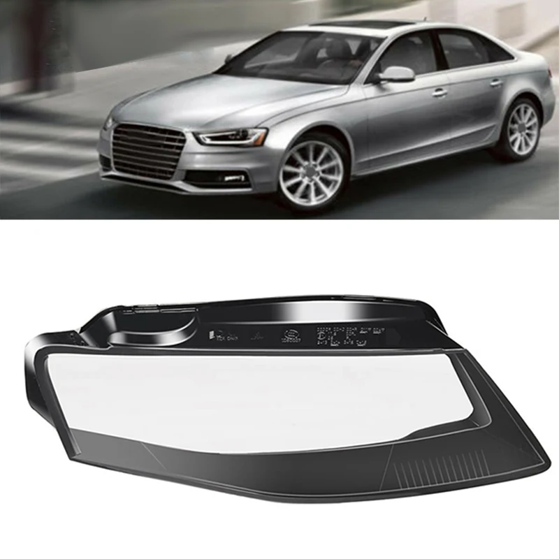 Car Clear Headlight Lens Cover Replacement Headlight head light lamp Shell Cover for-Audi A4 B8 2008-2012 right