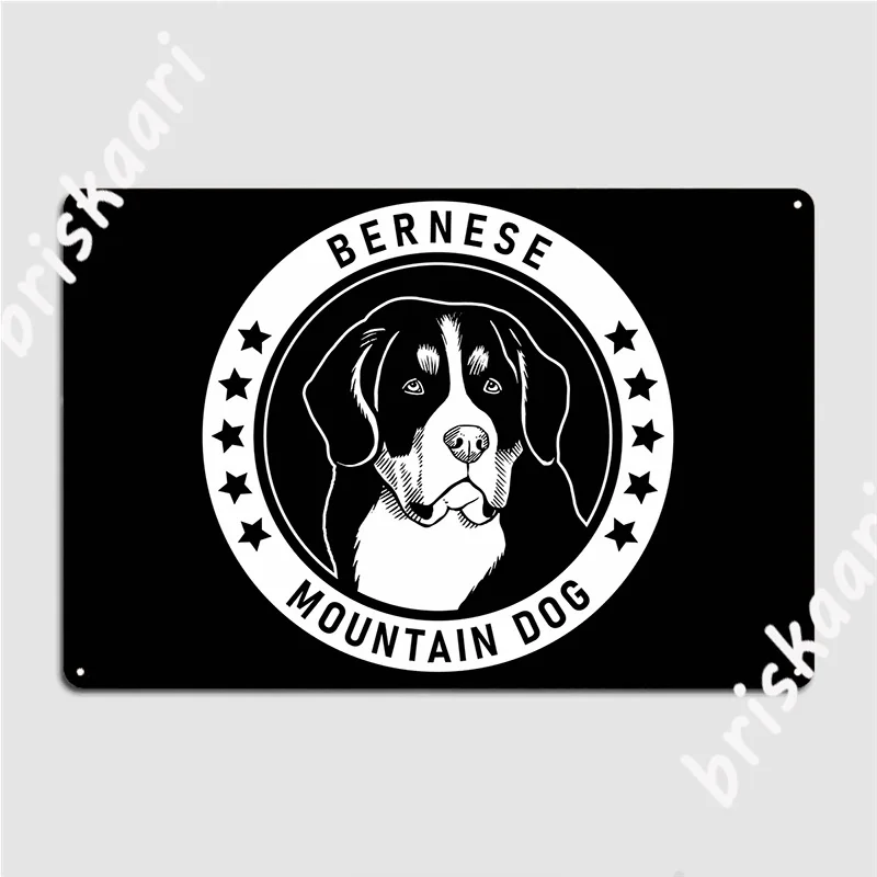 Bernese Mountain Dog Fan Gift Metal Sign Wall Mural Funny Plaques Club Bar Tin Sign Poster