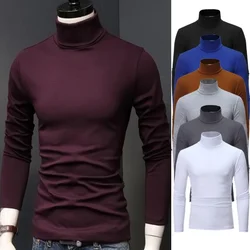 2023 new Turtleneck T-Shirts Men Modal Tight Oversized T-Shirt Men 5XL 6XL Long Sleeve Tshirts Men T Shirt Autumn Mens Clothes