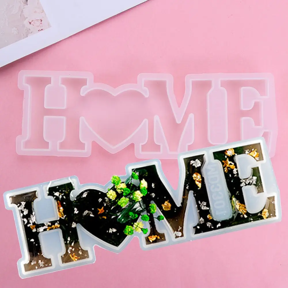 

Ручной литье LOVE/HOME, инструмент для изготовления ювелирных изделий, силиконовая форма, буквы, смоляная форма, кристаллические клеевые формы