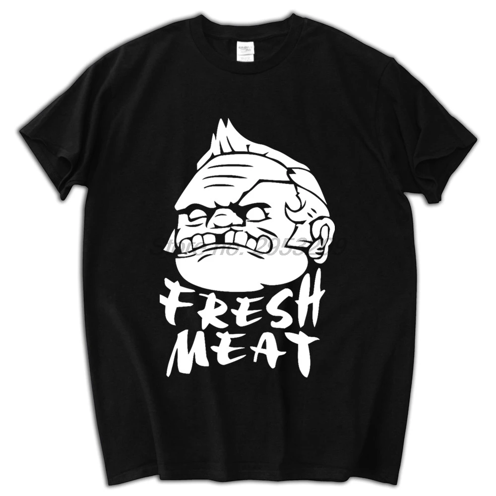 Summer Dota 2 Fresh Meat T Shirt Men Bodybuilding Man Clothing Rounk Neck Tshirt Funny Game Tops Tee Shirt Camisetas Homme Plus