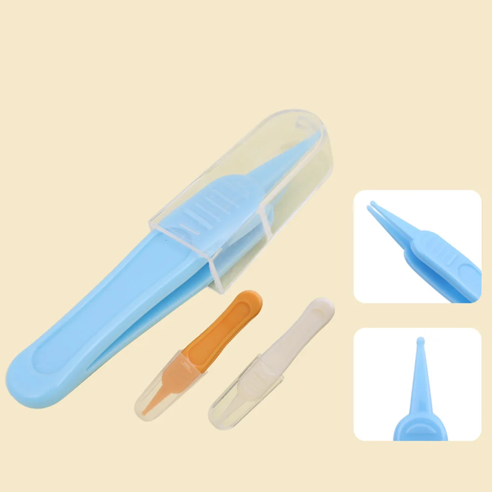 

3 Pcs Baby Nose Cleaner Ear Clip Cleaners Newborn Tweezers