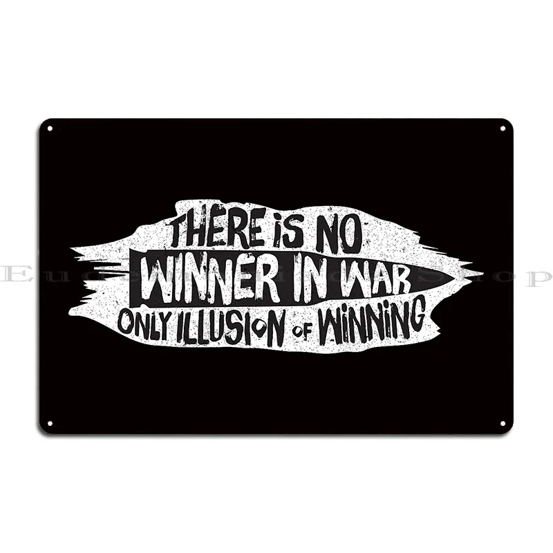 bullet there is no winner in war in white Metal Plaque Poster Living Room Decoration Living Room Designing Club Tin Sign Poster