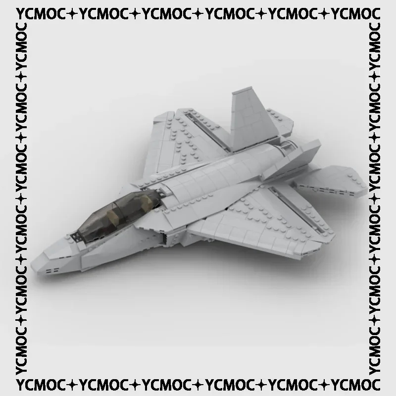 Moc Building Blocks Military Model Stealth Fighter Aircraft F-33 Technical Bricks DIY Assembly Famous Toys For Kids Holiday Gift