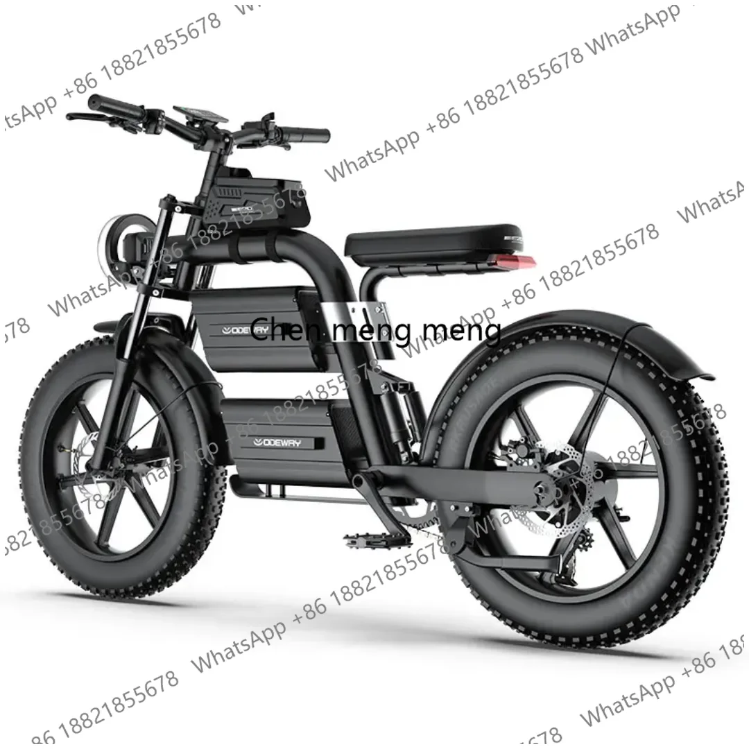 Powerful Dual Battery Electric Mountain Bike for Adults Fat Tire Rear Suspension Breast Hydraulic Disc BrakeHigh Speed