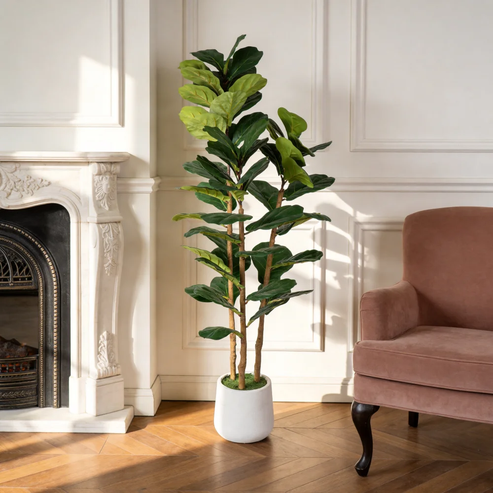Fiddle Leaf Fig - Ficus Lyrata Artificiel de 1,60 m
