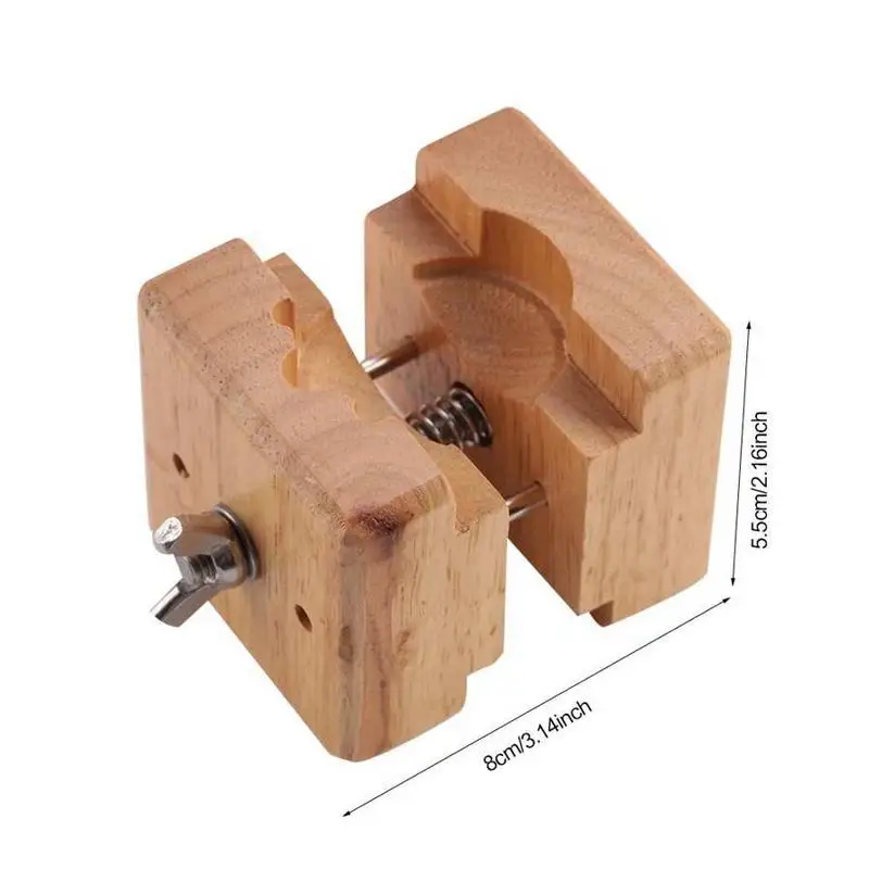 Professional Wooden Watch Case Block Vise Clamp Movement Wood Stainless Steel Watch Repair Tool for Watchmakers