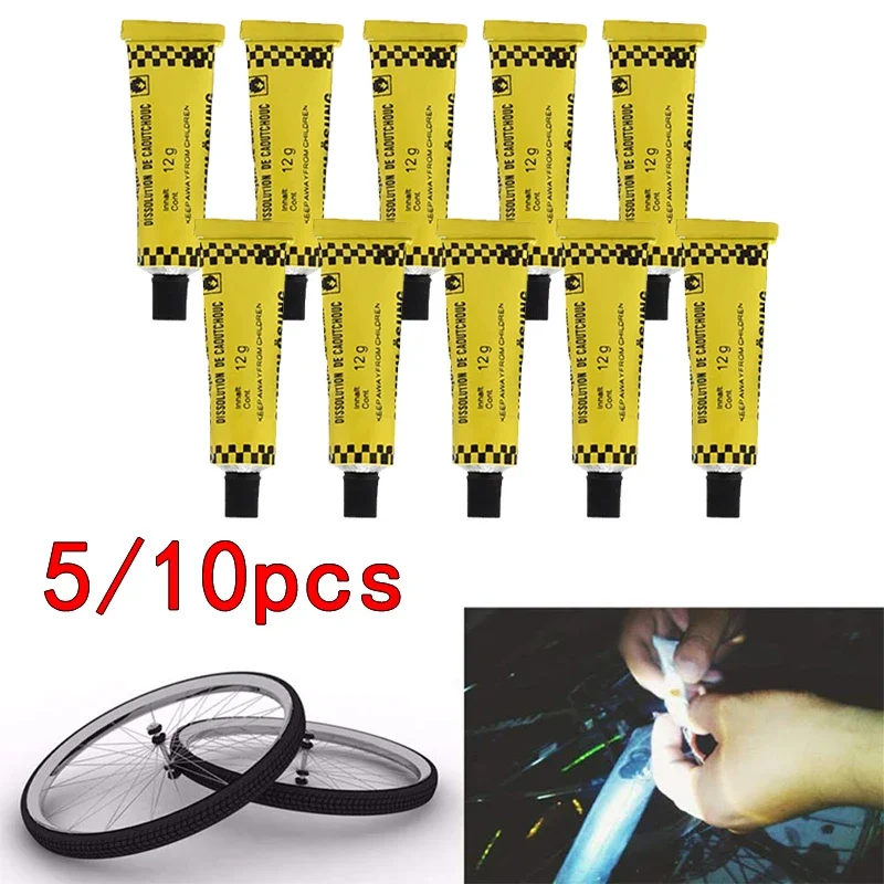 

5/10pcs Car Motorcycle Bicycle Tire Tyre Repairing Glue Inner Tube Puncture Repair Universal Portable Tyre Repair Glue 12g