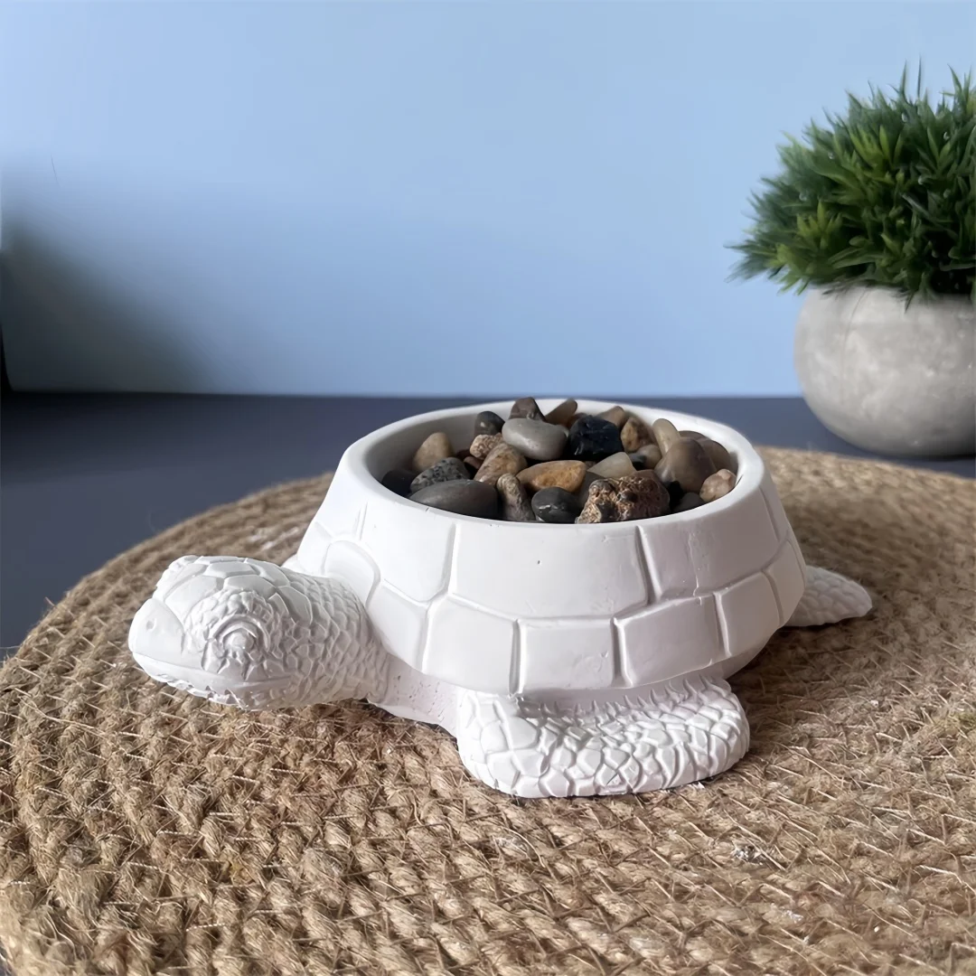 

Черепаха, гипсовая чашка для свечи, силиконовая форма, креативная гипсовая коробка для хранения ароматерапии, форма для украшения рабочего стола, форма для сочного горшка