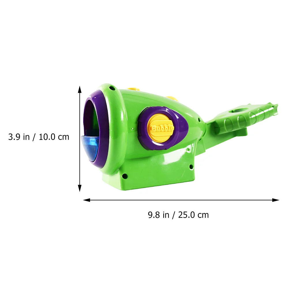 لعبة أطفال أوتوماتيكية على شكل عصا الفقاعات للأطفال باللون الأخضر