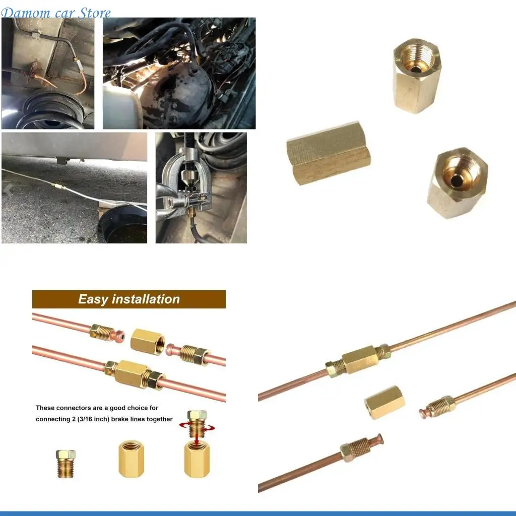 A2UC Brake Line Fitting Assortment Brake Pipe Connectors for 3/16