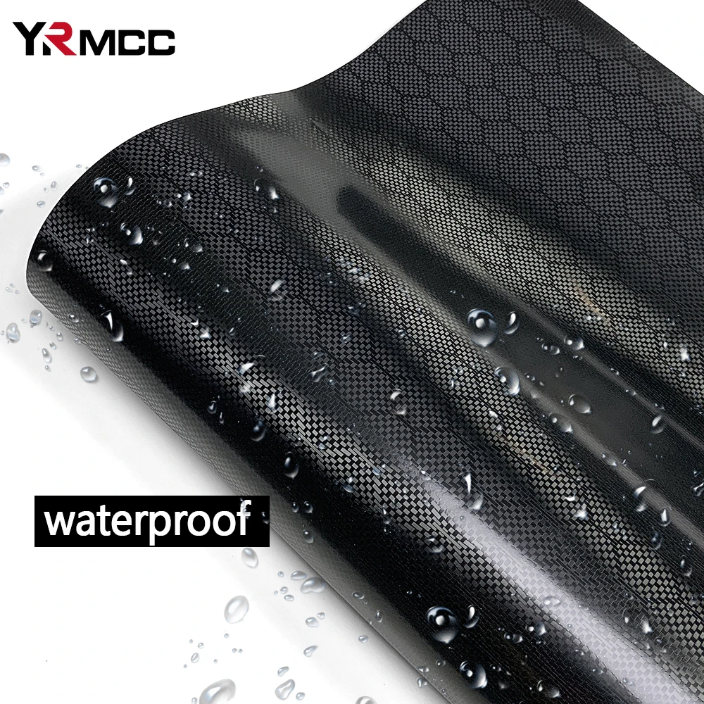 Carbon Fiber Sticker Diamond Forged Carbon Black Film Waterproof Change Color Modified Film Car Body Decoration Car Accessories