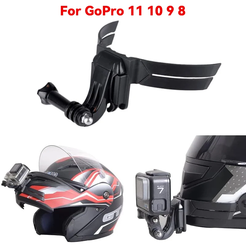 

Motorcycle Helmet Camera Mount Motorbike Hat Stable Chin Bracket Support Holder Sports Cam Accessories Outdoor Cycling Supplies